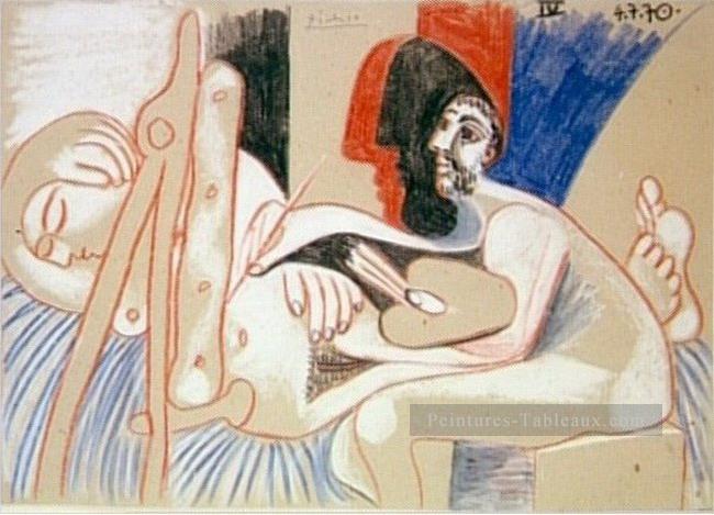 L’Artiste et Son Modèle L artiste et son modèle 7 1970 cubiste Peintures à l'huile